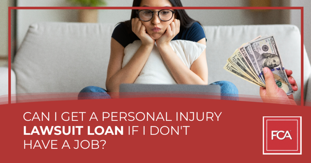 no job personal injury loan