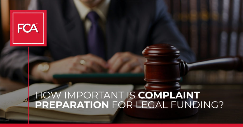 legal funding, complaint preparation